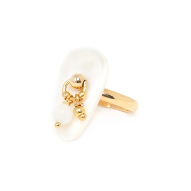 Кольцо Nature Bijoux, Ivory, разъемное,кость,перламутр жемчужный, NB22.1-19-24366 белый
