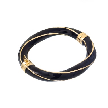 Браслет Francesca Bianchi, кафф, с эмалью, FB25.2-BF14 черный, 7см