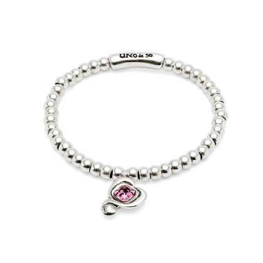 Браслет UNOde50 Ser Expresiva с розовым кристаллом, с серебром PUL2514RSAMTL0M