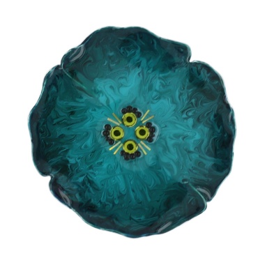 Кольцо TARATATA, Bloom, разъемное, смола, стразы, микрошарики, TT-W23-11431-104 синий