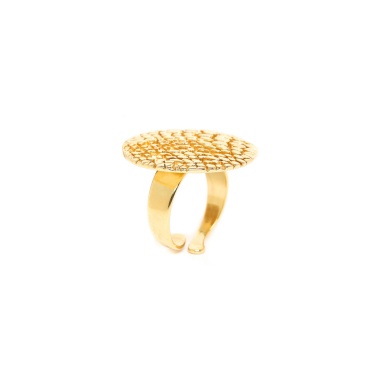Кольцо Ori Tao, Viper, разъемное, с текстурой змеиной кожи, OT23.2-19-40243 золотистый