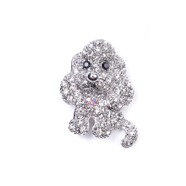 Брошь Moon Paris, Nord, собака, с кристаллами, MoS-22.03-002 серебристый