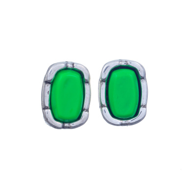Серьги Tra-la-ra, Neon, cо смолой, TLR24-236P101 зеленый