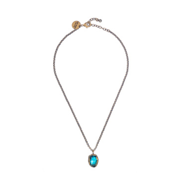 Колье Thot Gioielli, с рейнстоуном, TG25.1-CL110 аквамариновый