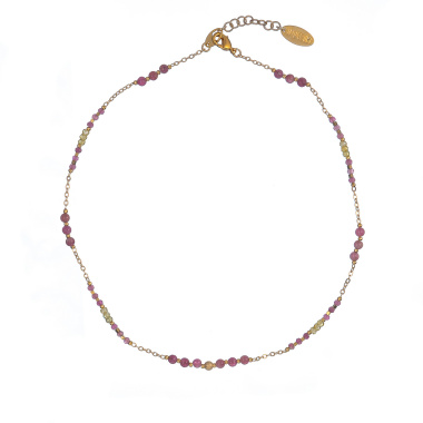 Колье Lanzerotti, Alhambra, с турмалином, шпинелью и гематитом, LZ-25.04-106 розовый