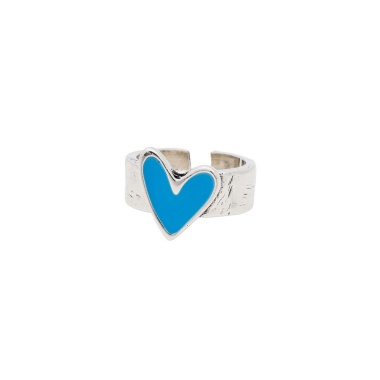 Кольцо Tucco, First love, разъемное, сердце с цветной эмалью, TC-TMA70P голубой