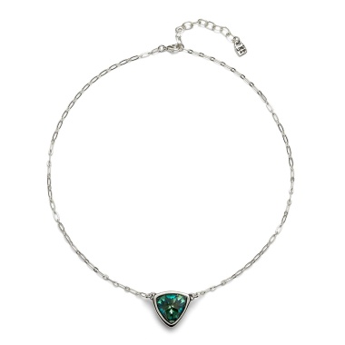 Ожерелье UNOde50 Ser Camaleonica с зеленым кристаллом, с серебром COL2009VRDMTL0U