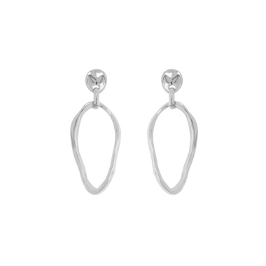 Серьги VIDDA, Shadow, с овальным звеном неправильной формы, VD25.2-02097 серебристый