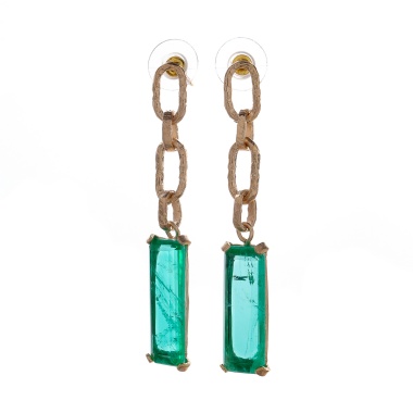 Серьги Estrosia, с кристаллом, ES-ORM14 бирюзовый