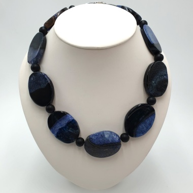 Колье Diogems Exclusive, агат и шунгит