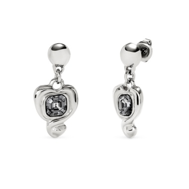 Серьги UNOde50 Ser Expresiva с черным кристаллом, с серебром PEN0997NGRMTL0U