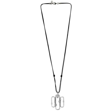 Колье Ciclon, Sakura, кожаное, с чешскими кристаллами, CN-223803 хрустальный