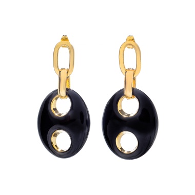 Серьги Francesca Bianchi, с эмалью, FB25.2-BSOR21 черный