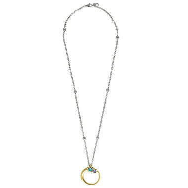 Колье Ciclon, Estella, сo звездами, муранское стекло, CN-220813 бирюзовый