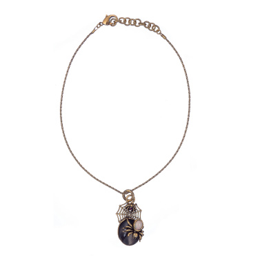 Колье Alcozer&J, гелиолит, лунный камень, гранат, AL-C128EX22 золотистый