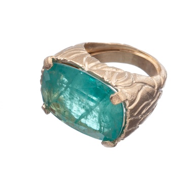 Кольцо Estrosia, с кристаллом, ES-ANM22 бирюзовый, 17