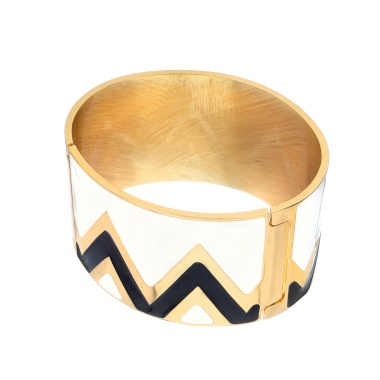 Браслет Francesca Bianchi, кафф, с эмалью, FB25.2-13A белый, 6см