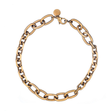 Колье Thot Gioielli, со звеньями разных форм, TG25.1-CLV07 золотистый