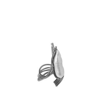 Кольцо Katerina Vassou, Hesperia, разъемное, с жемчугом, KV23.2-308359 серебристый