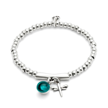 Браслет UNOde50 Ser Fascinante с зеленым муранским стеклом, с серебром PUL2535VRDMTL0L