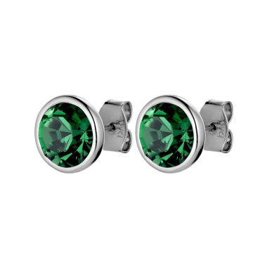 Пусеты Dyrberg Kern, DIA SS EMERALD GREEN, 430134