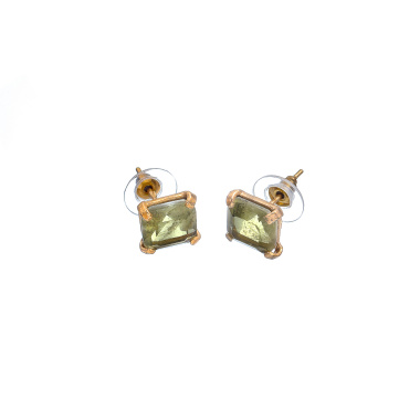 Серьги Estrosia, с хризолитом, ES-OREQ12-8A зеленый