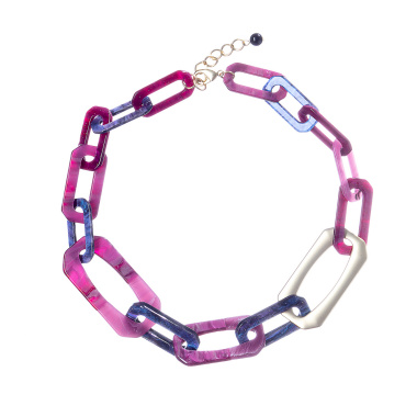 Колье Moon Paris, Lorian, с акриловыми звеньями, ML-22.10-033 лиловый