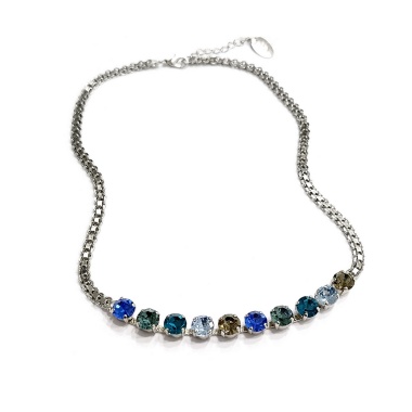 Колье Catherine Bijoux, More is more for crystals, с кристаллами, CB25.1-5323AS серый