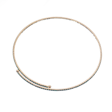 Колье Moon Paris, Ringo Queen, гривна с кристаллами, MRQ-23.12-058 зеленый