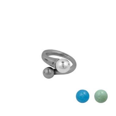 Кольцо Ciclon, Camaleonica, незамкнутое, с набором сменных вставок, CN-23R500 синий, 19 Кольцо Ciclon, Camaleonica, незамкнутое, с набором сменных вставок, CN-23R500 синий, 19