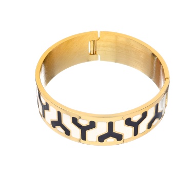 Браслет Francesca Bianchi, кафф, с эмалью, FB25.2-LAS5 белый, 5,5см