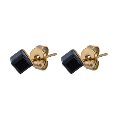 Пусеты Fiore Luna,  Black, SWE2127/1 BL G Пусеты Fiore Luna,  Black, SWE2127/1 BL G