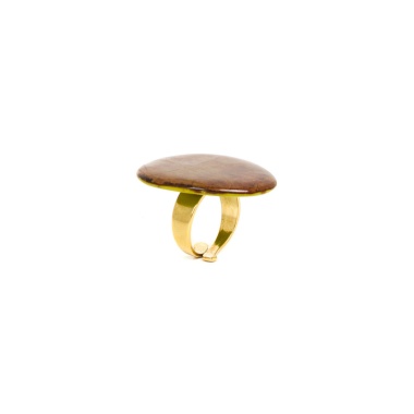 Кольцо Nature Bijoux, Connemara, разъемное, с листком в смоле, NB23.1-19-24620 коричневый Кольцо Nature Bijoux, Connemara, разъемное, с листком в смоле, NB23.1-19-24620 коричневый