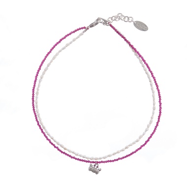 Колье Lanzerotti, Monroe, двойное, жемчуг,кристаллы, подвеска-краб, LZ-23.07-256 розовый