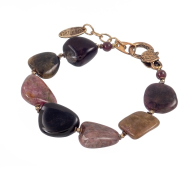 Браслет Lanzerotti, Elisir, с турмалином, гематитом и гранатом, LZ-25.10-311 коричневый