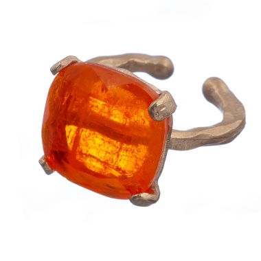 Кольцо Estrosia, разъемное, с кристаллом, ES-ANM38 оранжевый
