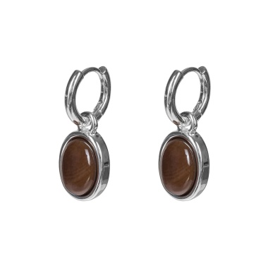 Серьги Fiore Luna, COFFE AGATE