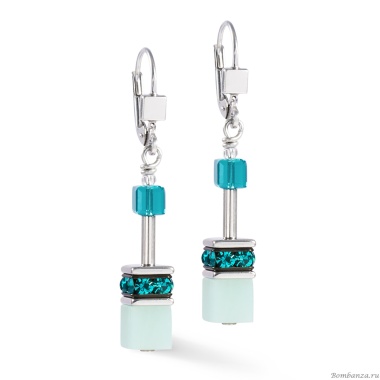 Серьги Coeur de Lion, Dark Green-Silver, 4010/20-0548 Серьги Coeur de Lion, Dark Green-Silver, 4010/20-0548