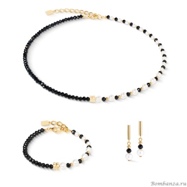 Колье Coeur de Lion, Black-White, 4313/10-1314 Колье Coeur de Lion, Black-White, 4313/10-1314
