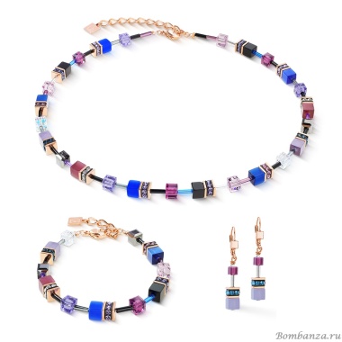Колье Coeur de Lion, Purple-Blue, 2838/10-0807 Колье Coeur de Lion, Purple-Blue, 2838/10-0807