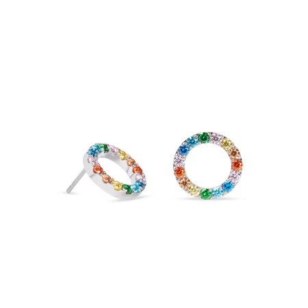 Серьги Coeur de Lion, Multicolor Silver, 2057/21-1517