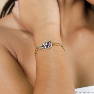 Браслет Franck Herval, Cassandra, гранат, гематит, говлит, унакит, FH25.2-13-73071 бордовый