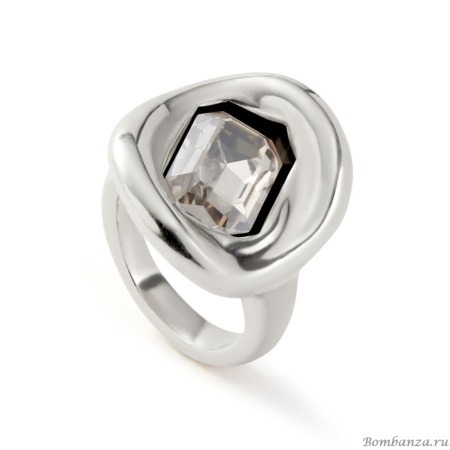 Кольцо UNOde50 Ser Valiente с белым кристаллом, с серебром ANI0826BLNMTL21