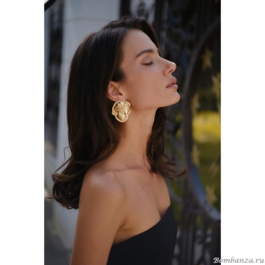 Серьги Moon Paris, античное изображение, Mo-Y25.06-020.13 золотистый Серьги Moon Paris, античное изображение, Mo-Y25.06-020.13 золотистый