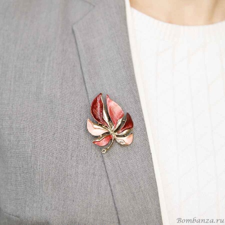 Брошь Shadore, Лист резной