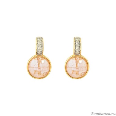 Серьги Possebon,   quartz rose