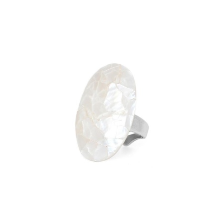 Кольцо Nature Bijoux, Les Cyclades, разъемное, с перламутром, NB25.2-19-25840 белый