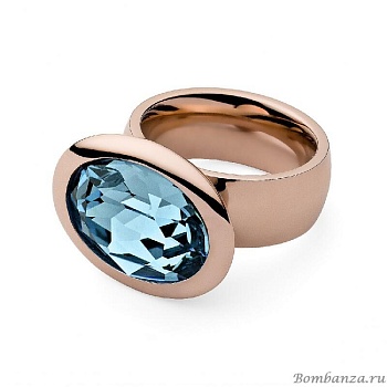 Кольцо Qudo, Tivola 17.8, с голубым кристаллом 632015/17.8 BL/RG Кольцо Qudo, Tivola 17.8, с голубым кристаллом 632015/17.8 BL/RG