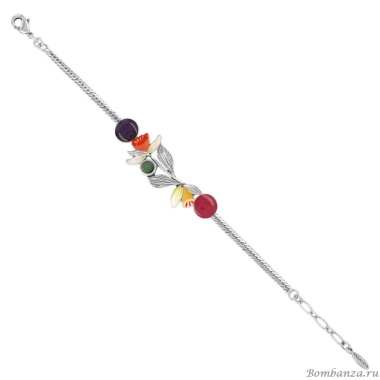 Браслет TARATATA, Jonquille, цветная смола, агат, порошок слюды, TT-W24-01302-10M серебристый