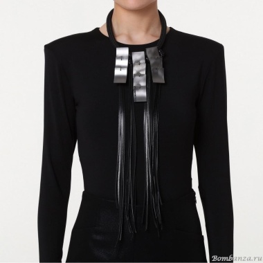 Колье Katerina Vassou, Amazon, с пластинами и кристаллами, KV23-307072B серебристый